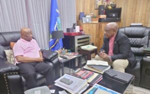 President Joseph Boakai and Abubakar Hashim in Monrovia during the president's interview with TheNEWS.jpg
