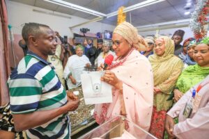 The First Lady was represented by the wife of the Vice President, Hajiya Nana Shettima, at the event.jpg