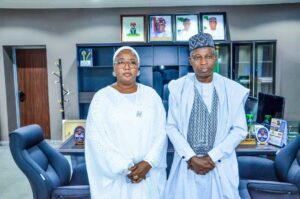 Folashade Tinubu-Ojo and Minister Ata during the advocacy visit