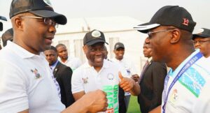 From right, Governor Sanwo-Olu, Herbert Wigwe and Aig Imokhuede