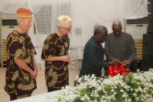 L-R, Mr Ernest Berkhout, Prof Frans Berkhout, Mr Gbenro Adegbola and Mr Bankole Olayebi during the candle lighting session.