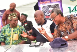 Ogun Speaker, Elemide as a special guest at the Dangote Special Day at the ongoing 14th Gateway International Trade Fair in Abeokuta