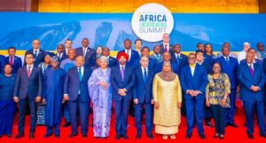 President Tinubu, third left, fron row, and other Africal leaders