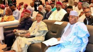 Right to left, Atiku, El-Rufai and other participants