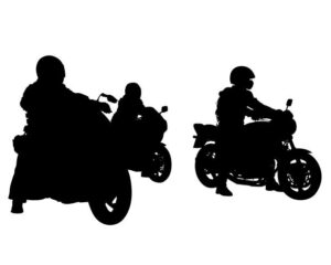Silhouette of motorbike snatcher