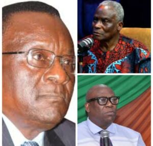 The late Chief Gani Fawehinmi, left, Brigadier-General Kunle Togun (Rtd), top right, and Richard Akinnola
