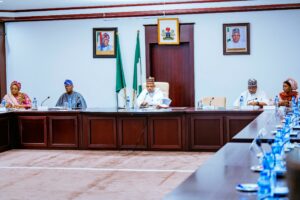 VP Shettima uring a meeting of the Steering Committee of the Human Capital Development Programme at the Presidential Villa