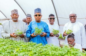 VP Shettima when he embarked on an assessment tour of the IITA, Ibadan