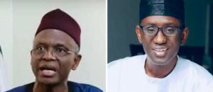 Nasir El-Rufai, left and Nuhu Ribadu