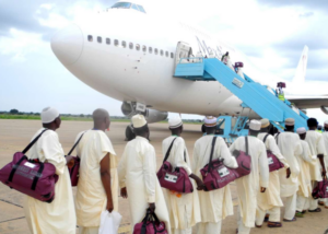 File photo. Nigerian pilgrim travelling for Hajj