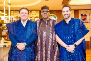 Governor Abiodun with a delegation from Ambar Energia, led by its President Marcelo Zanatta, at the Governor’s Office in Oke-Mosan, Abeokuta