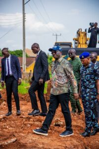 Governor Monday Okpebholo visited the project site located at Ramat Park, in Benin City.