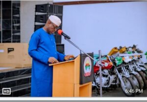 Governor Oyebanji during the State Internal Revenue Service, MDAs Collaborative and Performance Review Meeting in Ado Ekiti