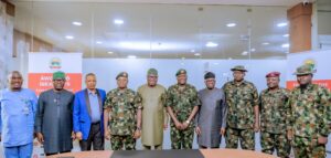 Governor Oyebanji received General Fadairo and other senior Army officers in Ado Ekiti
