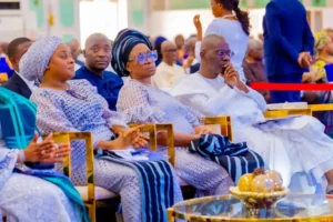 Governor Sanwo-Olu and others at tthe service of songs for Dr Okupe