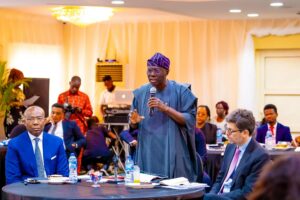 Governor Sanwo-Olu meeting with licensed exchanges and key stakeholders on the Lagos International Financial Centre (LIFC) project, held at Lagos House, Marina, on Tuesday