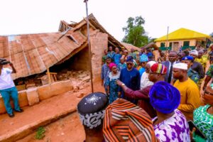 One of the affected buildings