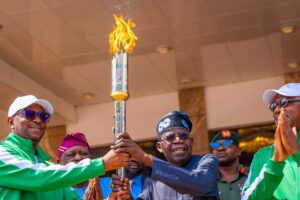 President Tinubu flagging off the Torch of Unity Movement for the 22nd National Sports Festival.jpg