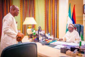 President Tinubu, right, and Governor Oyebanji