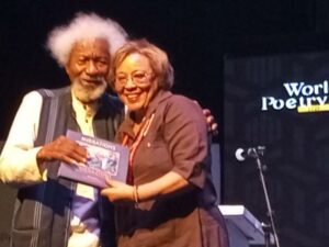 Prof Wole Soyinka and Ms Miriam Morales Palmero
