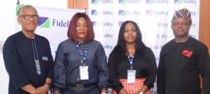 L-R: Prof Frank Ojadi, Director, Export Management Program, Lagos Business School; Stella Nwuke, Team Member, Export & Agriculture Division, Fidelity Bank Plc; Emem Bassy, Managing Partner, Peony Dynamic Resource Limited; and Emmanuel Nwalor, Team Lead, Export & Agriculture Division, Fidelity Bank Plc; at the closing ceremony of the 18th edition of the Fidelity Bank Export Management Programme (EMP 18) held at the Lagos Business School recently.