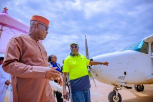 Governor Oyebanji during the aerial mapping flag-off