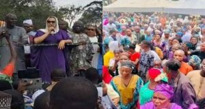 Natasha lands in Okene, addresses constituents
