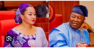 Akpabio, right, and Natasha