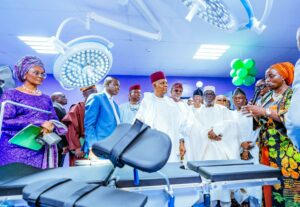 Vice President when he commissioned the Sulaiman Adebola Adegunwa Trauma Centre in Sagamu, Ogun State