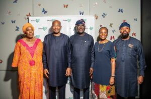 L-R: Lagos State Commissioner for Commerce, Cooperatives, Trade and Investment, Mrs. Folashade Ambrose-Medebem; Co-Chairman Lagos International Financial Centre (LIFC) and Chairman, EnterpriseNGR, Mr. Aigboje Aig-Imoukhuede; Lagos State Commissioner for Finance, Mr. Abayomi Oluyomi; CEO, EnterpriseNGR, Ms. Obi Ibekwe and Director, Policy and Public Affairs, EnterpriseNGR, Mr. Lami Adekola at EnterpriseNGR’s Quarterly Members’ Night Q1 2025 in Lagos.