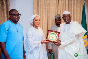 Governor Namadi, Dr. Agene and other officials during the visit at Government House, Dutse