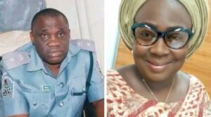 Mrs. Bukola Agbakaizu, right, and Mr. Kunle Akinyele
