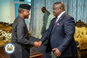 Osinbajo congratulating Bio