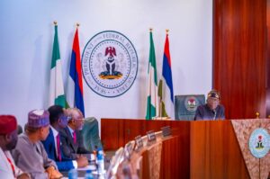 President Tinubu presiding over FEC meeting on Monday, 5 May 2025