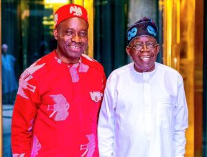 President Tinubu, right, and Governor Soludo