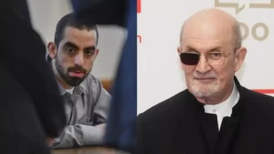 Salman Rushdie and his attacker, Hadi Matar. Photo credit. India Today3