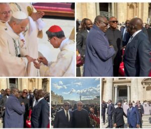 Dr Kayode Fayemi, President Tinubu, Mr Peter Obi and others at the Vatican