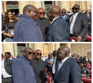 From left: Bianca, Fayemi, Obi and President Tinubu