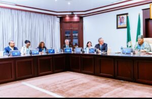 VP Shettima during a meeting with senior executives from Citibank's global leadership, led by Global Head of Citibank International, Ernesto Torres Cantu, at the Presidential Villa in Abuja
