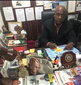 Abubakar Hashim, in the News Magazine West Africa Bureau Office in Freetown