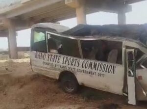 The ill-fated bus involved in fatal accident