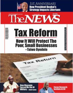 Cover design on tax reform and interview with Taiwo Oyedele