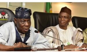 Former President Olusegun Obasanjo and Nasir El-Rufai