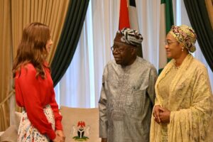 From left, Queen Mary Elizabeth of Denmark, President Bola Tinubu, and Nigeria’s First Lady, Oluremi Tinubu