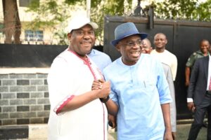 Governor Alia, right, and Senator George Akume
