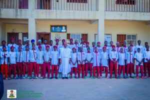 Governor Yusuf in a group picture with students of Kano Chinese College during an unscheduled visit on Saturday 21st June, 2025