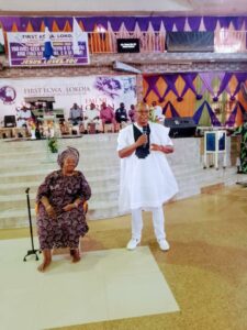 Mama Salami and son Segun