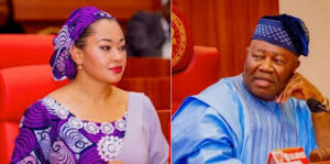 Natasha Akpoti-Uduaghan and Godswill Akpabio