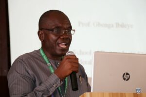 Professor Niyi Omofa delivering his Inaugural Lecture at the Federal University Lokoja