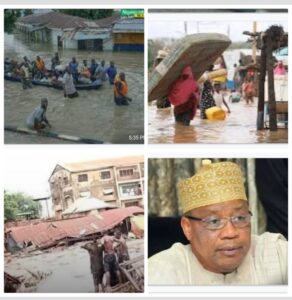 Babangida spoke on floods in Niger State